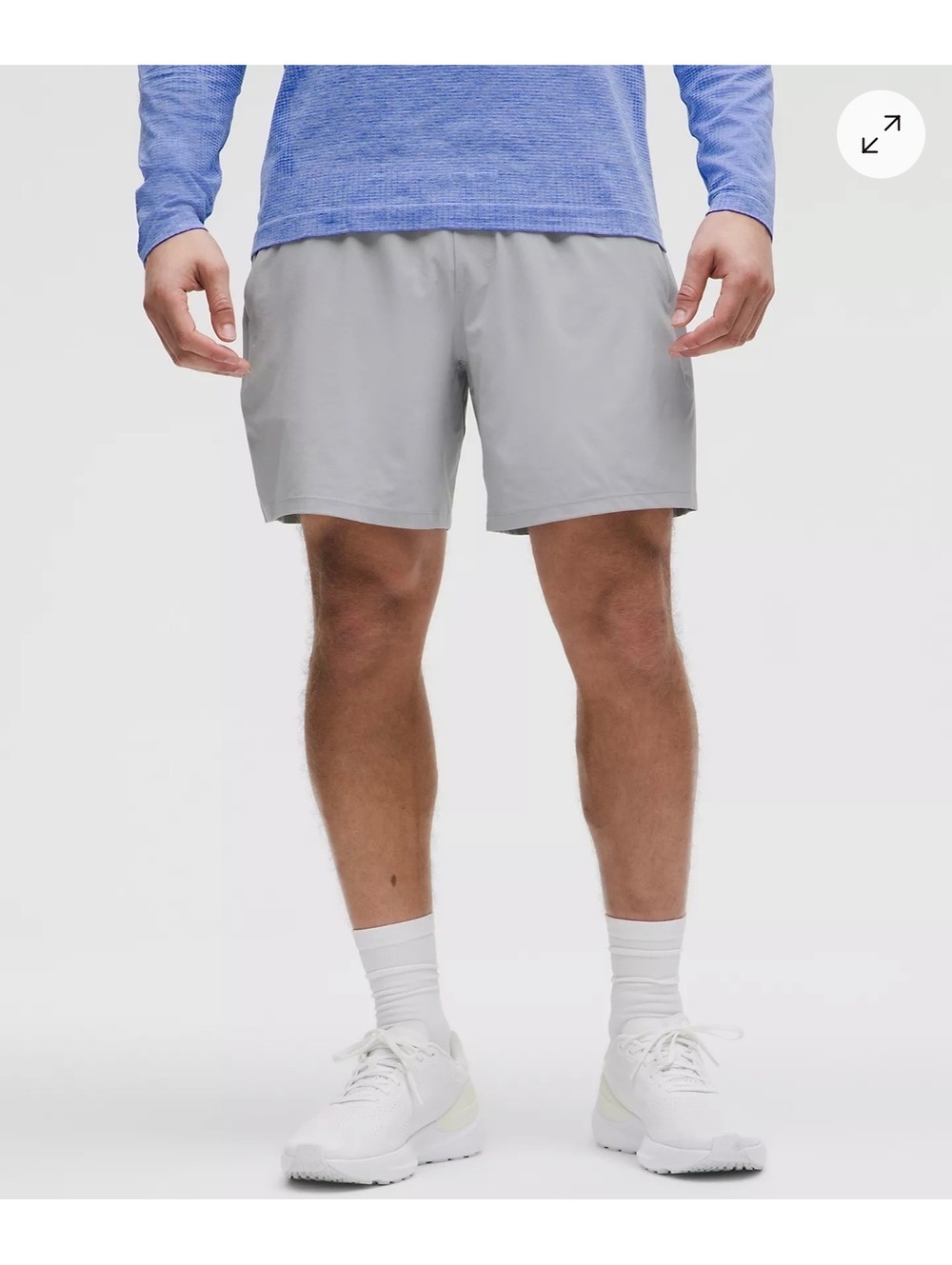 Lululemon Pace Breaker Shorts Mens L 7" Lined Gray Running Training LM7B24S